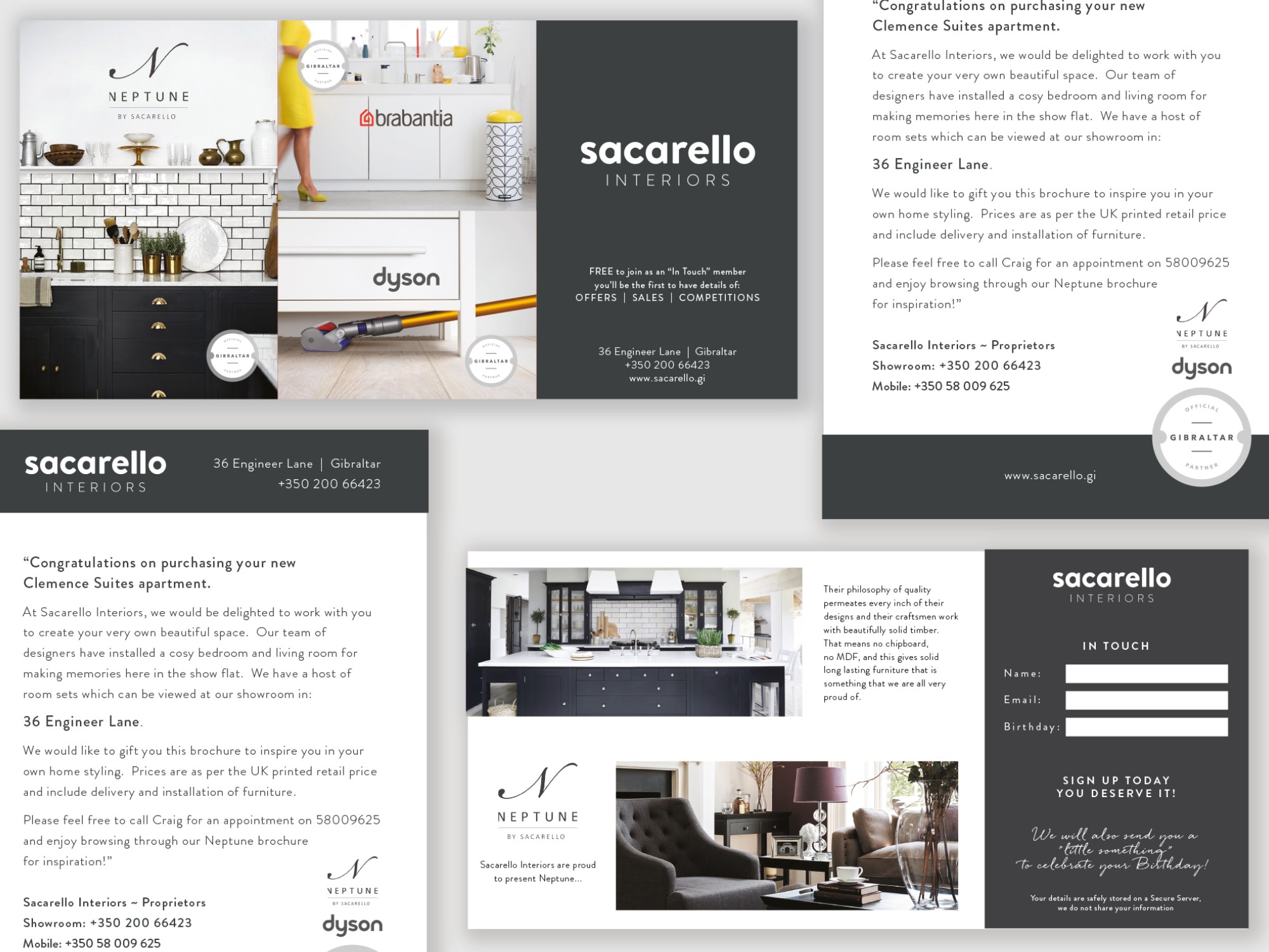 Sacarello | Leaflets & Data Capture Card